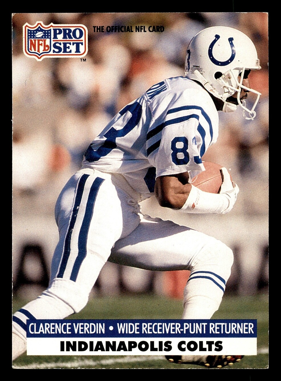 1991 Pro Set FACT Mobil Clarence Verdin Football Card #179
